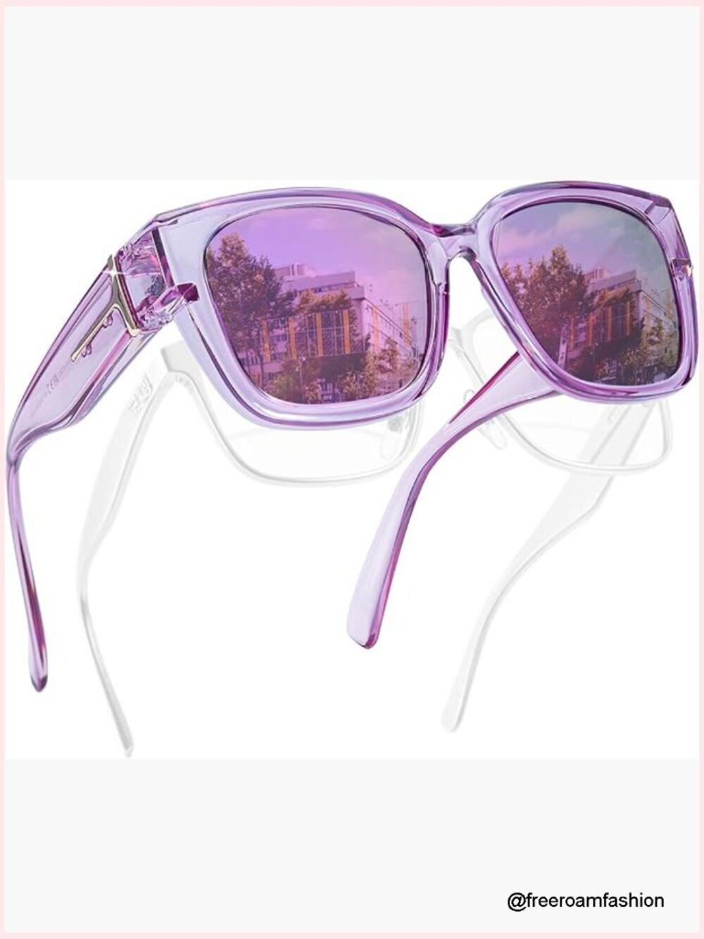 Polarized Oversized Fit Over Glasses Sunglasses UV Protection Mirrored Square